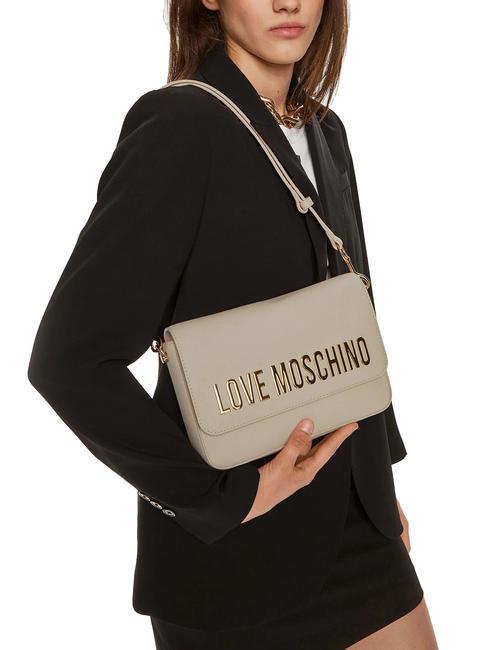 LETTERING sac d'&eacute;paule Ivoire - Sacs pour Femme