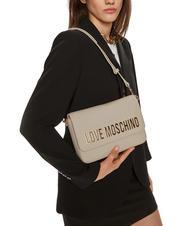LOVE MOSCHINO LETTERING sac d'&eacute;paule Ivoire - Sacs pour Femme - 6