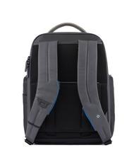 PIQUADRO Sac à dos URBAN FAST-CHECK, support PC 15,6 ", en cuir gris noir - Sacs à dos pour ordinateur portable - 3