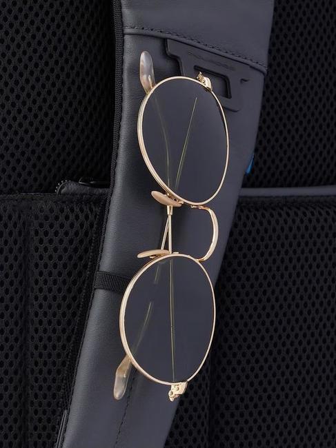 Sac à dos URBAN FAST-CHECK, support PC 15,6 ", en cuir gris noir - Sacs à dos pour ordinateur portable