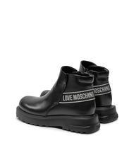 LOVE MOSCHINO SQUARE 40 Bottines Beatles en cuir Noir - Chaussures Femme - 3