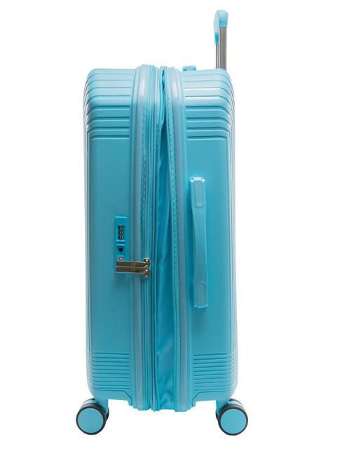 LIGHT POP 1 Ensemble chariot : cabine + moyen et grand extensible bleu d'eau - Ensemble Valises