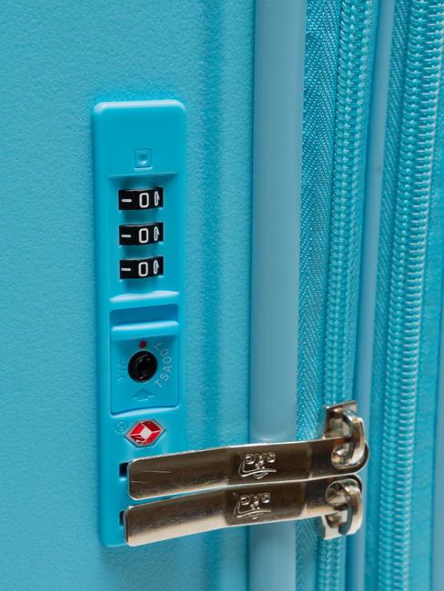 LIGHT POP 1 Ensemble chariot : cabine + moyen et grand extensible bleu d'eau - Ensemble Valises
