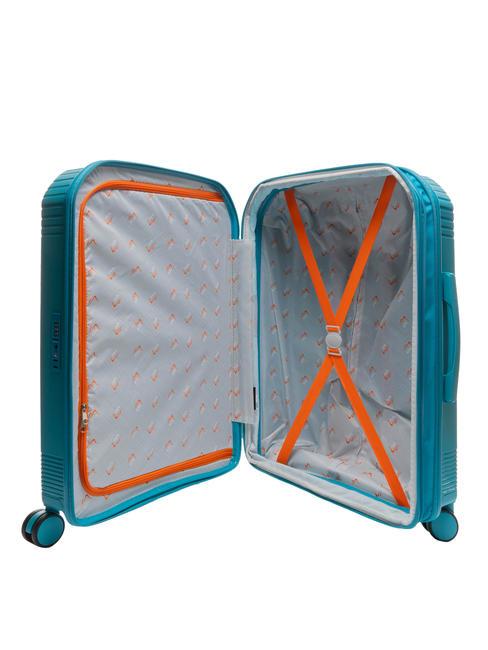 LIGHT POP 1 Ensemble chariot : cabine + moyen et grand extensible mode bleu - Ensemble Valises