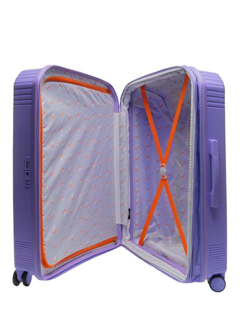 LIGHT POP 1 Grand chariot extensible violet clair - Valises Rigides