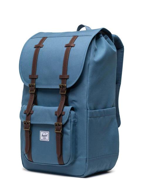 LITTLE AMERICA  Sac &agrave; dos de taille standard bleu acier - Sacs &agrave; dos pour l'&Eacute;cole & les Loisirs