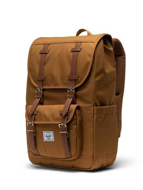 LITTLE AMERICA MID Sac &agrave; dos de taille moyenne brun bronze - Sacs &agrave; dos pour l'&Eacute;cole & les Loisirs