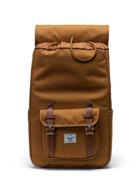 LITTLE AMERICA MID Sac &agrave; dos de taille moyenne brun bronze - Sacs &agrave; dos pour l'&Eacute;cole & les Loisirs