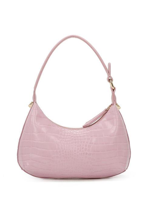DILETTA Sac porté épaule imprimé croco rose - Sacs pour Femme