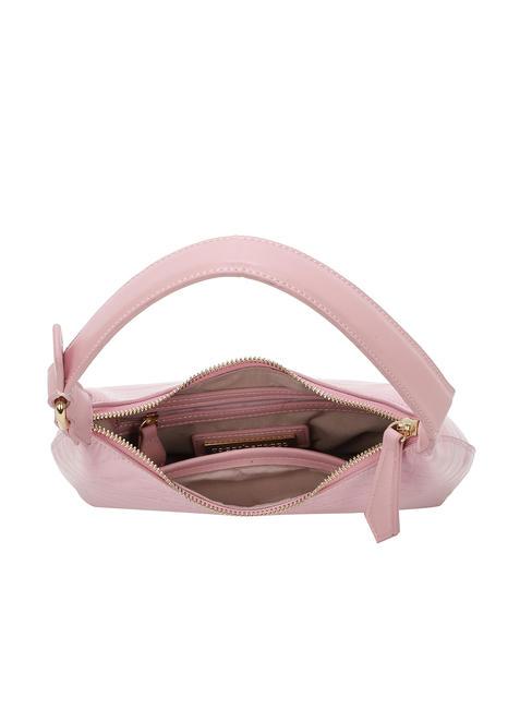 DILETTA Sac porté épaule imprimé croco rose - Sacs pour Femme