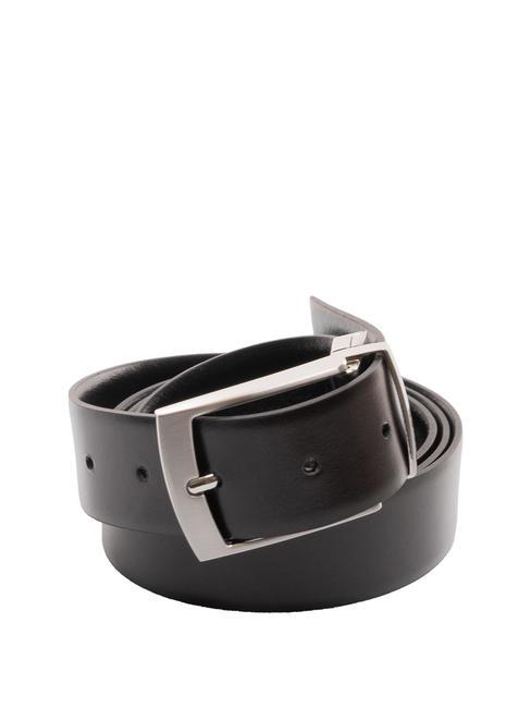 DOUBLEFACE Ceinture réversible en cuir noir foncé - Ceintures