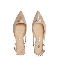 GUESS JESSON Escarpins à bride arrière en cuir taupe - Chaussures Femme - 4