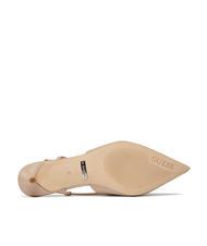 GUESS JESSON Escarpins à bride arrière en cuir taupe - Chaussures Femme - 6