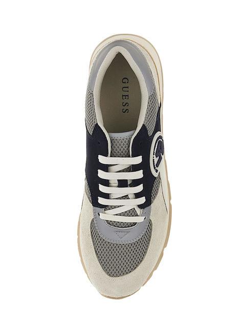 FANO Baskets beige bleu orange - Chaussures Homme