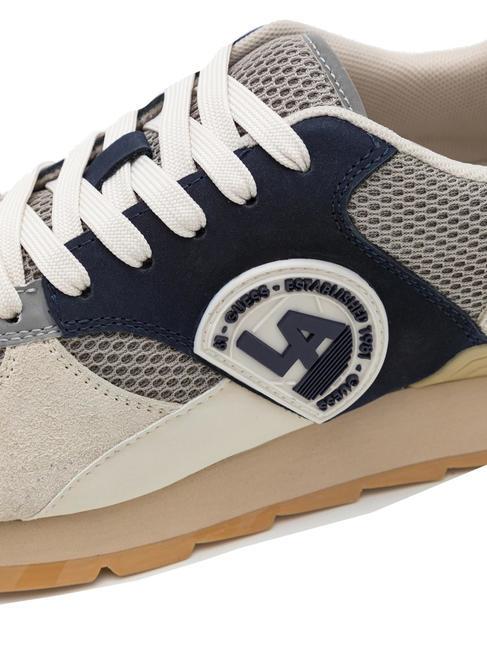 FANO Baskets beige bleu orange - Chaussures Homme