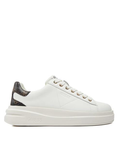 ELBINA  Baskets blanc marron - Chaussures Femme