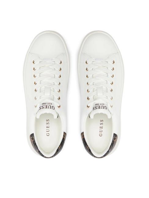 ELBINA  Baskets blanc marron - Chaussures Femme