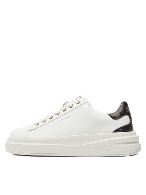 ELBINA  Baskets blanc marron - Chaussures Femme