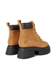 TIMBERLAND SKY 6 INCH Bottines hautes en cuir bl&eacute; - Chaussures Femme - 4