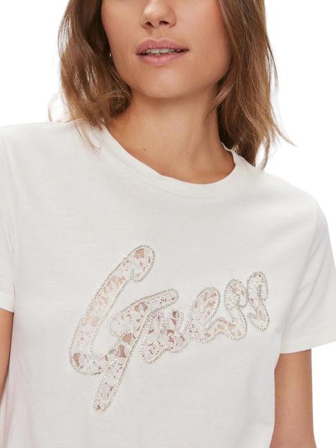 LACE T-shirt en cotton cremwhi - T-shirt