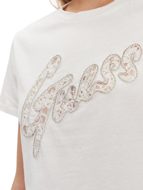 LACE T-shirt en cotton cremwhi - T-shirt