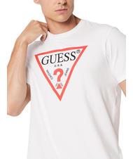 GUESS TRI LOGO T-shirt en cotton blanc pur - T-shirt - 3