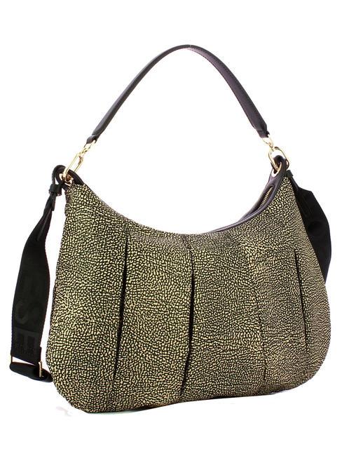 CROISSANT HOBO MEDIUM Sac à bandoulière, avec bandoulière OP / NATUREL / NOIR - Sacs pour Femme
