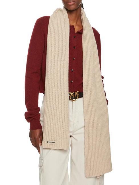 LYKOI  Écharpe en laine beige - taupe - Écharpes