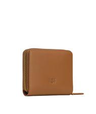 PINKO TAYLOR Portefeuille zipp&eacute; cuir-or antique - Portefeuilles Femme - 3