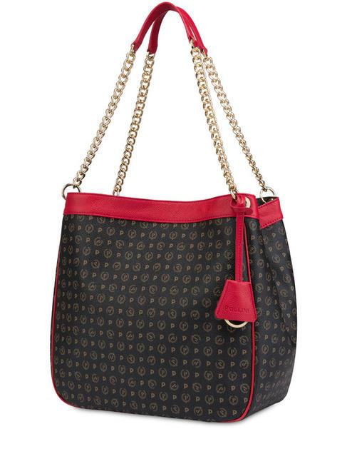 HERITAGE Sac bandouli&egrave;re, transformable laque noire - Sacs pour Femme