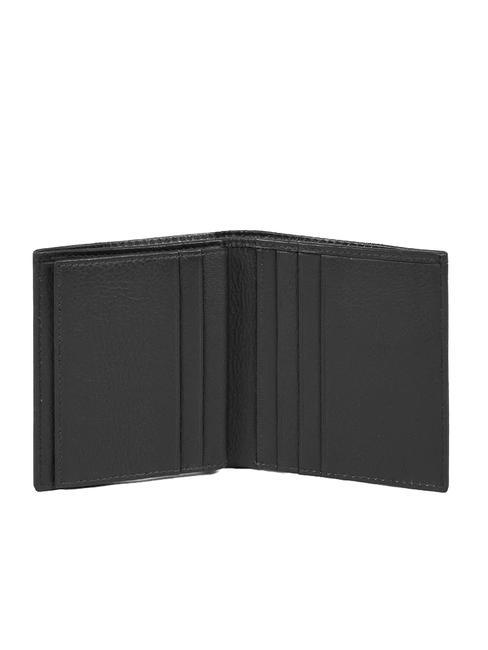 P16 Porte-cartes en cuir et tissu chevron noir - Portefeuilles Homme