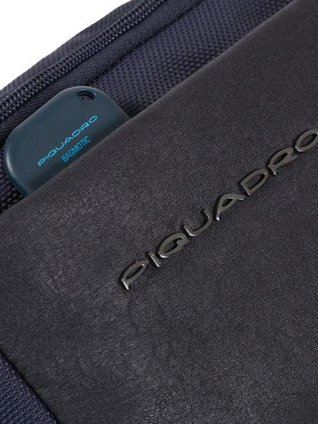 BRIEF 2 Sac banane en cuir et tissu bleu - Sacs banane