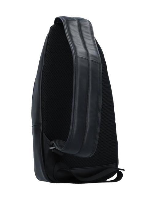 URBAN Sac bandoulière en cuir noir - Sacs à dos pour ordinateur portable