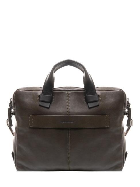 CAMPIONARIO - PYRAMID Mallette en cuir pour pc 14" VERT - Porte Documents Travail