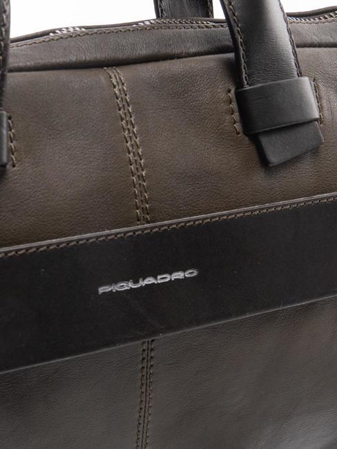 CAMPIONARIO - PYRAMID Mallette en cuir pour pc 14" VERT - Porte Documents Travail