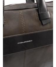 PIQUADRO CAMPIONARIO - PYRAMID Mallette en cuir pour pc 14" VERT - Porte Documents Travail - 4