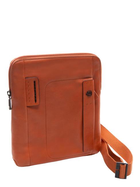 CAMPIONARIO - X18 Sac en cuir orange2 - Sacs en Bandouli&egrave;res pour Homme