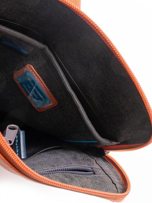 CAMPIONARIO - X18 Sac en cuir orange2 - Sacs en Bandouli&egrave;res pour Homme