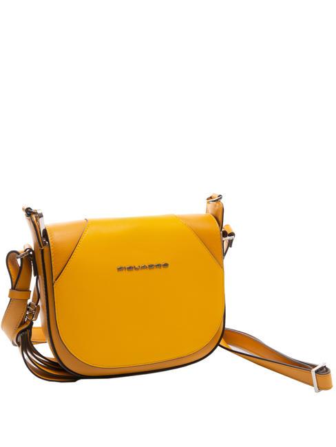 CAMPIONARIO - MUSE Sac &agrave; bandouli&egrave;re en cuir avec bandouli&egrave;re jaune - Sacs pour Femme