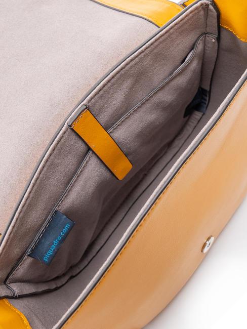 CAMPIONARIO - MUSE Sac &agrave; bandouli&egrave;re en cuir avec bandouli&egrave;re jaune - Sacs pour Femme