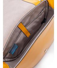 PIQUADRO CAMPIONARIO - MUSE Sac &agrave; bandouli&egrave;re en cuir avec bandouli&egrave;re jaune - Sacs pour Femme - 6
