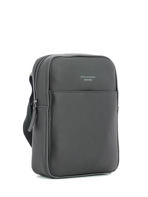 CAMPIONARIO - DAVID Sac &agrave; bandouli&egrave;re en cuir pour iPad noir - Sacs en Bandouli&egrave;res pour Homme