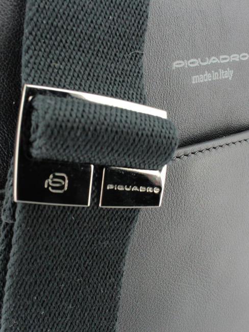 CAMPIONARIO - DAVID Sac &agrave; bandouli&egrave;re en cuir pour iPad noir - Sacs en Bandouli&egrave;res pour Homme