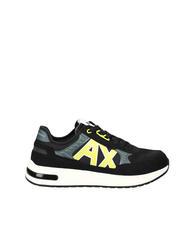 ARMANI EXCHANGE DUSSELDORF Baskets Homme noir + gris + jaune - Chaussures Homme - 2