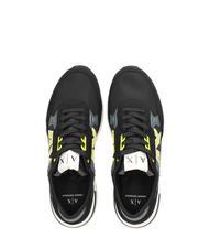 ARMANI EXCHANGE DUSSELDORF Baskets Homme noir + gris + jaune - Chaussures Homme - 4