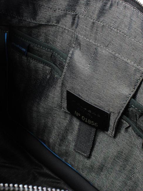 CAMPIONARIO - DAVID Porte-documents pour ordinateur portable 15,6 ", en cuir noir - Porte Documents Travail