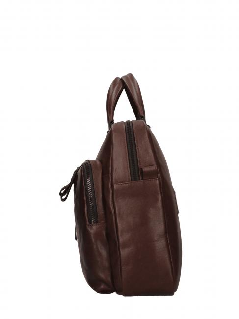 CAMPIONARIO - HARPER Porte-documents pour ordinateur portable 15,6 ", en cuir cheveux noirs - Porte Documents Travail