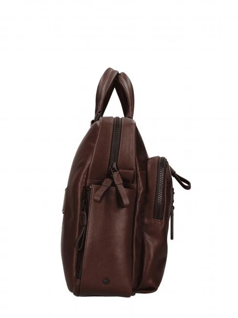 CAMPIONARIO - HARPER Porte-documents pour ordinateur portable 15,6 ", en cuir cheveux noirs - Porte Documents Travail