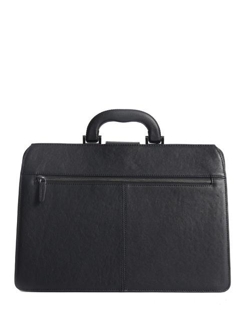 CAMPIONARIO - BLACK SQUARE Doctor Bag en cuir, support PC 13" noir - Porte Documents Travail