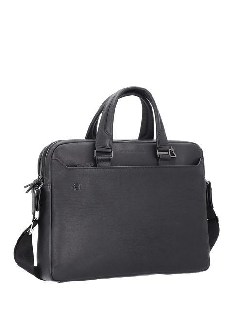 CAMPIONARIO - BLACK SQUARE Mallette en cuir pour ordinateur portable 15,6" noir - Porte Documents Travail